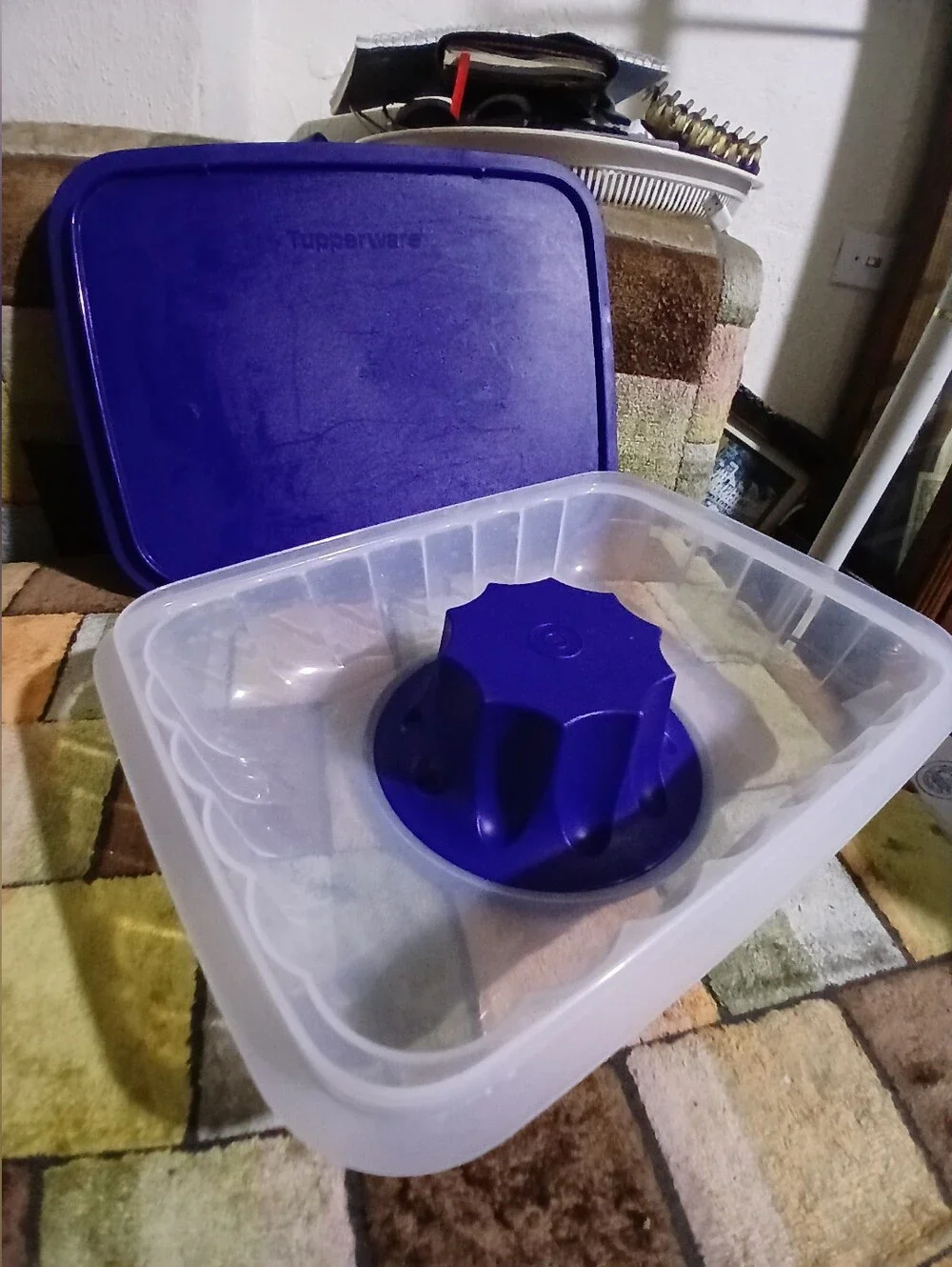 Tupperware Jel-Party Dome Mold Jel-Ring Jumbo Royal Blue New jello ring